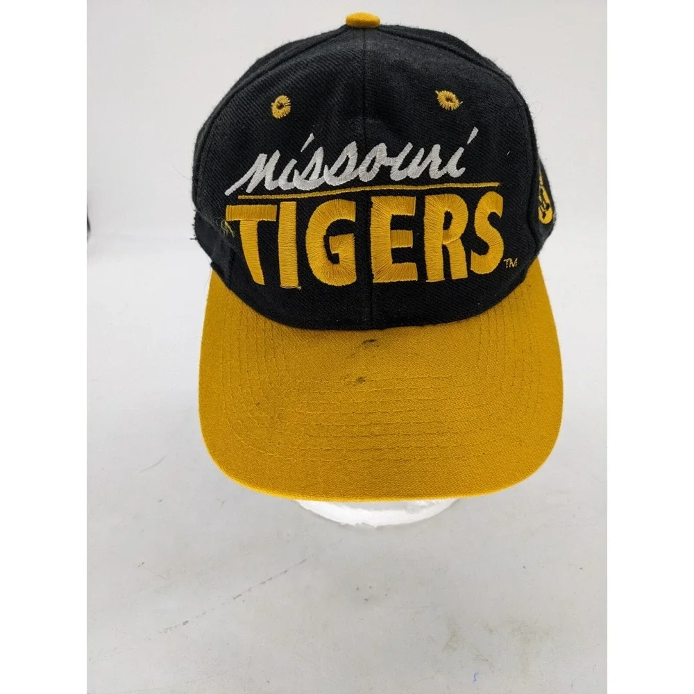 Vtg The Game Missouri Mizzou Tigers Paw Print Snapback Hat/Cap! 1983 Black #14